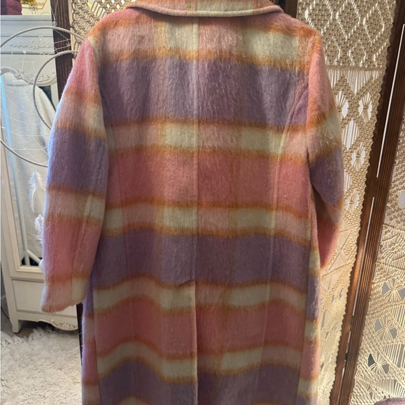 Anthropologie Pastel Plaid Peacoat - Picture 3 of 4